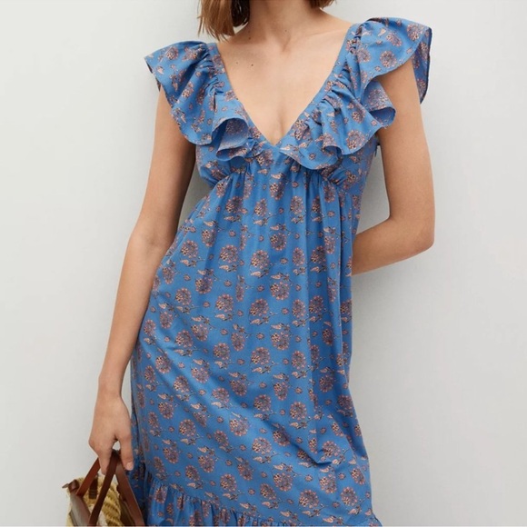 Mango Ruffle Maxi Dress - Picture 4 of 8